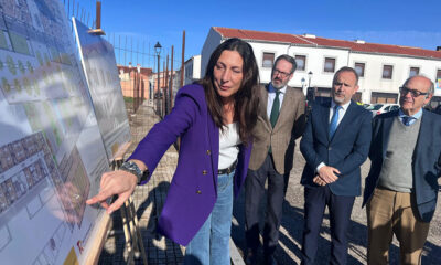 Loles López visita el solar que albergará una residencia para personas mayores en Dos Torres